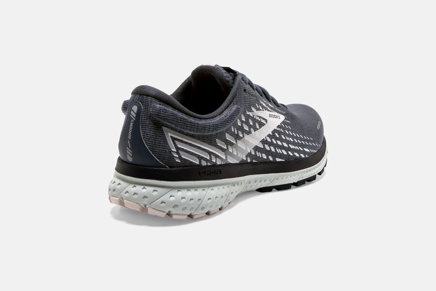 Brooks Ghost 13 Road Running Shoes Womens - Black/Silver - ZGDFH-6205